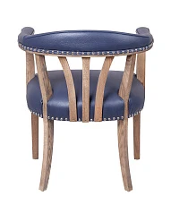 Мягкий стул с подлокотниками Tanner Blue Leather в интерьере