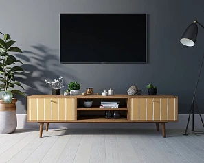 купить Комод "Berber" с нишей низкий под TV принт 43 арт BB49/Print_43 в интернет-магазине