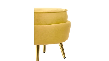 Кресло с пуфом ракушка Pearl Yellow в интернет-магазине