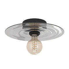 красивые 44028 Потолочная люстра LINTMILL, 1х40W (E27), H75, ?300, сталь, черный, / стекло, серый в интернет-магазине