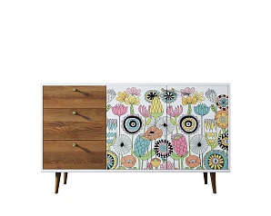 стильные Комод "Berber" с двумя дверками и ящиками  арт BB05/Print_03