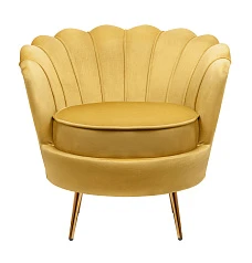 купить стильное Низкое кресло ракушка Pearl Yellow