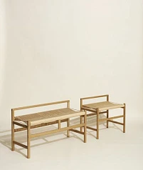 купить красивые СКАМЬЯ HERITAGE HUBSCH БОЛЬШАЯ, НАТУРАЛЬНЫЙ