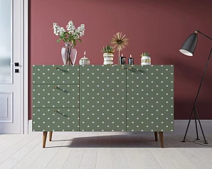 фото Комод "Berber" с двумя дверками и ящиками принт 12 арт BB17/Print_12 в интерьере