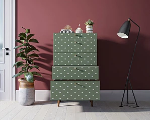 фото Комод высокий "Berber" принт 12 арт BB10/Print_12 в интерьере