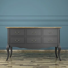 красивые Консоль "Leontina Black" 6 ящиков арт ST9358BLK на заказ