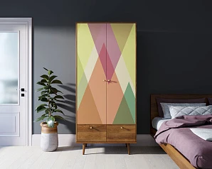 Шкаф двухстворчатый "Berber" принт 16 арт BB16/Print_16 в интернет-магазине