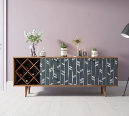 Комод "Berber" удлиненный с бутылочницей 18 принт арт BB15/Print_18 на заказ в интернет-магазине