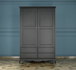 стильный Шкаф "Leontina Black" двустворчатый с ящиками арт ST9327KR2BLK на заказ