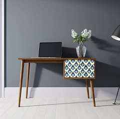 купить стильный Стол рабочий "Berber" принт 13 с одной тумбой арт BB20/Print_13 в интернет-магазине