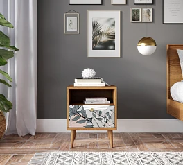 купить Тумбочка "Berber" с одним ящиком 50 принт арт BB06/Print_50, разноцветная в интернет-магазине