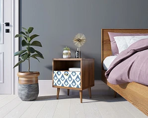 купить Тумбочка "Berber" с одним ящиком 13 принт арт BB06/Print_13, разноцветная в интернет-магазине