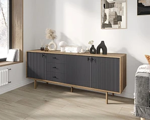 Комод с тремя дверками и тремя ящиками "Emerson" арт EM07/7024/L в интерьере