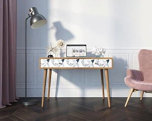 Стол рабочий "Berber" малый принт 36 арт BB32/Print_36 в интерьере