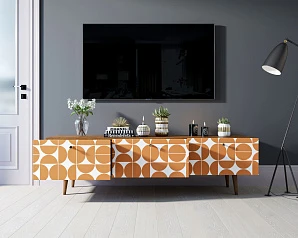 фото Комод "Berber" с ящиками низкий под TV принт 14 арт BB19/Print_14