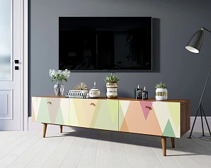 красивые Комод "Berber" с ящиками низкий под TV принт 16 арт BB19/Print_16 на заказ