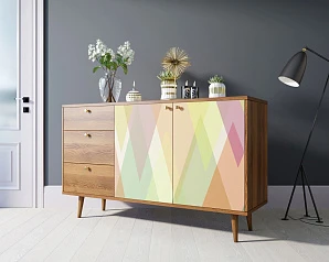 стильные Комод "Berber" с двумя дверками и ящиками 16 принт арт BB05/Print_16