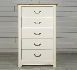 заказать стильные Бежевый комод "Olivia" высокий на 5 ящиков арт GA3005C