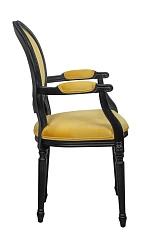 красивый Мягкий стул с подлокотниками Delo Kora Arm Yellow на заказ