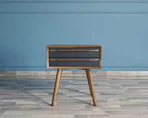 Тумба для прихожей "Bruni Black" с двумя ящиками в интерьере