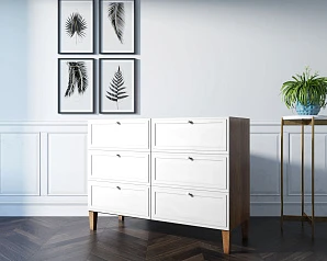 Комод "Andersen" на 6 ящиков арт AN06WH в интернет-магазине