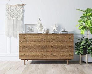 фото Комод "Boho" 6 ящиков джангл арт BH08 в интерьере