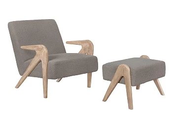 фото Кресло с пуфом Arrow Oak V2 в интерьере