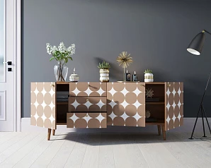 Комод "Berber" удлиненный принт 17 арт BB11/Print_17 в интерьере