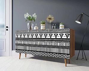 Комод "Berber" с ящиками 19 принт арт BB14/Print_19 в интерьере