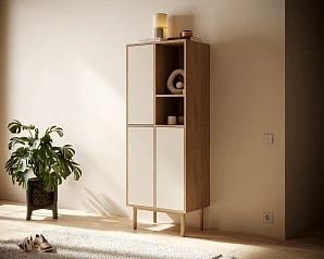 стильный Шкаф-стеллаж с дверками "Alice" арт ALC11