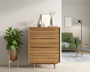 купить красивый Комод в Скандинавском стиле "Bruni" на четыре ящика арт BR08