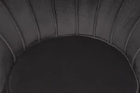 Низкое кресло ракушка Pearl черный V2