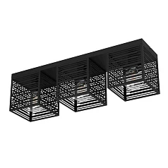 900357 Потолочный светильник PIEDRITAS, 3x40W, E27, L730, B180, H205, сталь, черный