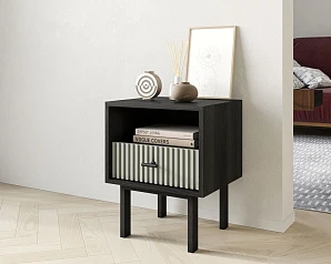 красивые Тумбочка с нижним ящиком "Emerson" арт EM17/gray/L