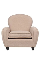 Кресло широкое Flog коричневое в интерьере