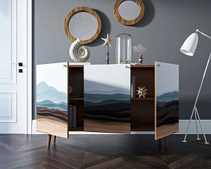 заказать Комод "Berber" три дверки 11 принт арт BB01/Print_11 в интернет-магазине