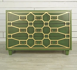 купить Зеленый комод "Emerald" 3 ящика арт DSC347ETG в интернет-магазине