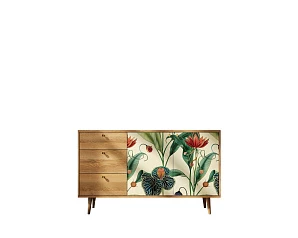 фото Комод "Berber" с двумя дверками и ящиками арт BB05/Print_55 в интерьере