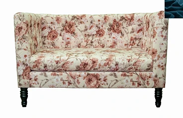заказать Диван прованс Rose Flower синий