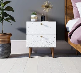 Тумбочка "Berber" с двумя ящиками 15 принт арт BB03/Print_15, разноцветная