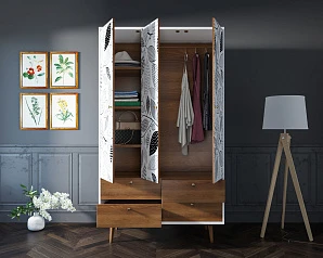 Шкаф трехстворчатый "Berber" принт 9 арт BB02/Print_09 на заказ