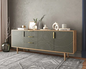 купить стильные Комод "Line" удлиненный R25/browngrey в интернет-магазине