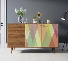 стильные Комод "Berber" с двумя дверками и ящиками 16 принт арт BB05/Print_16