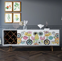 купить красивые Комод "Berber" удлиненный с бутылочницей арт BB15/Print_03