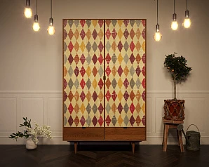 купить стильный Шкаф двустворчатый "Bruni print" с двумя ящиками арт BR27/2P