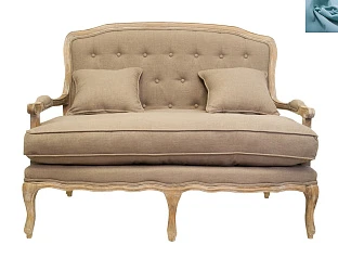 заказать Прямой диван модерн Yareli Brown голубой в интернет-магазине