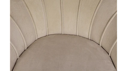 Кресло с пуфом ракушка Pearl Taupe
