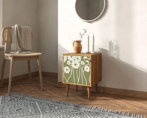 красивые Тумбочка "Berber" с дверкой 53 принт арт BB21/Print_53, разноцветная на заказ