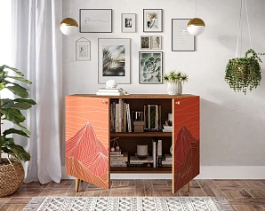 фото Комод с принтом 49 "Berber" две дверки арт BB04/Print_49 в интерьере