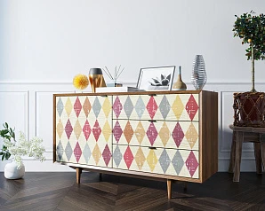 купить стильный Комод "Bruni print" с ящиками и дверкой арт BR-02P